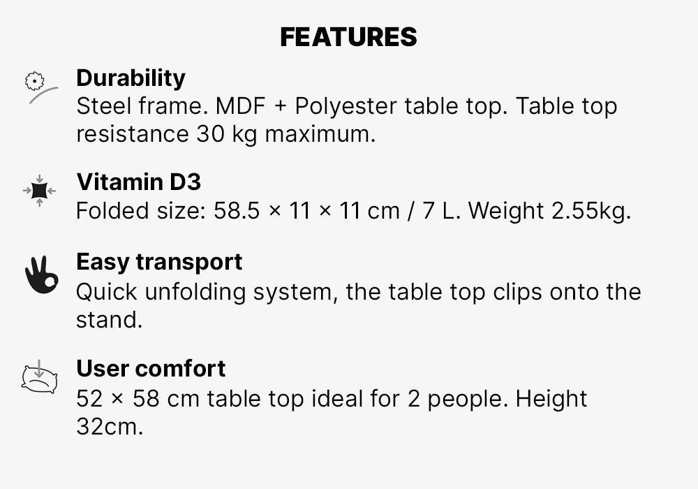 Low Folding Camping Table Mh100, Grey, No Color, large image number 15