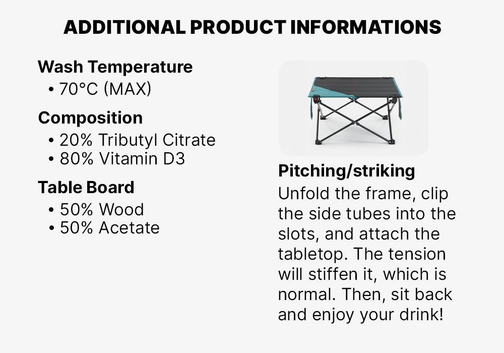 Low Folding Camping Table Mh100, Grey, No Color, large image number 16