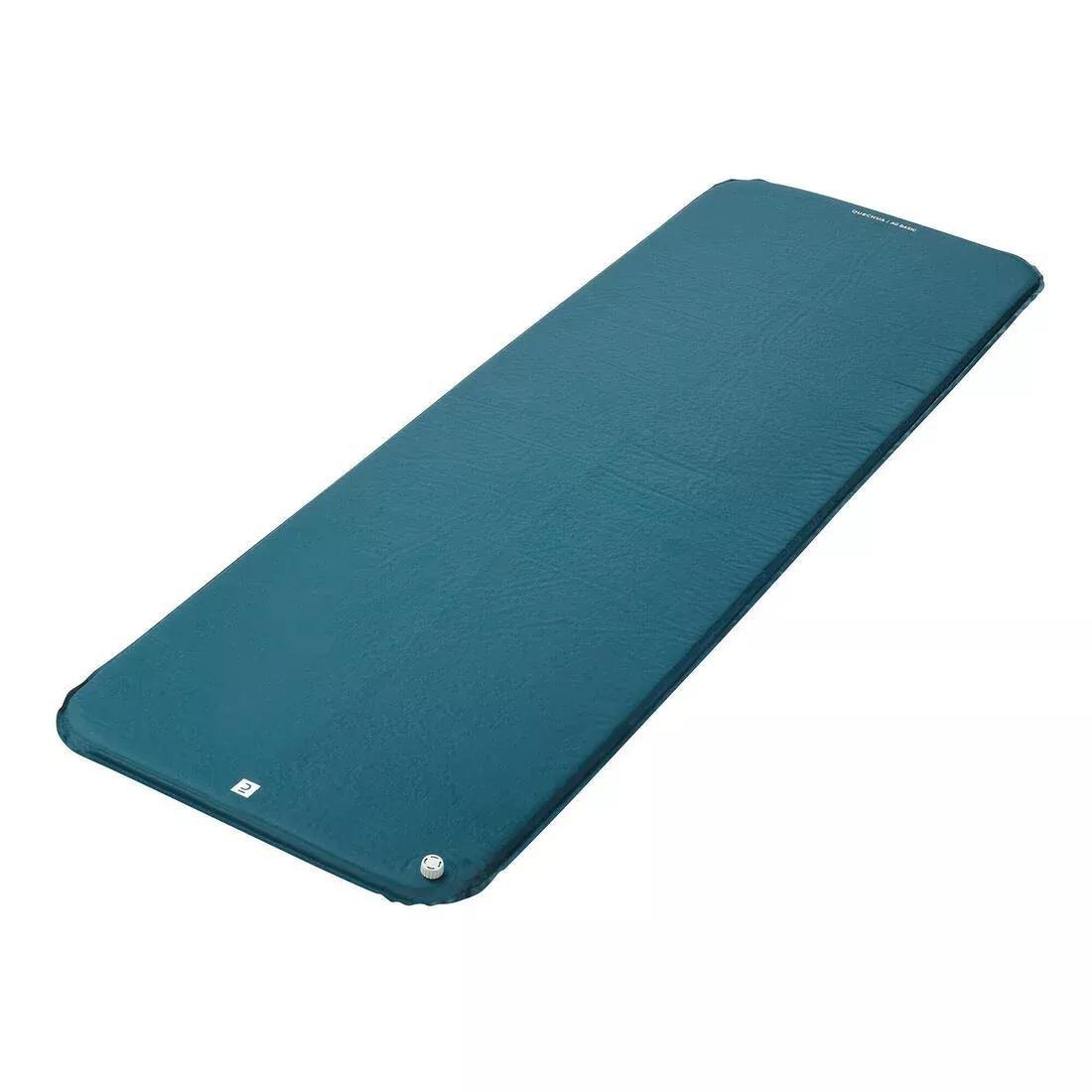 QUECHUA - Self-Inflating Camping Mattress - Basic  - 1 Person, Dark Petrol Blue