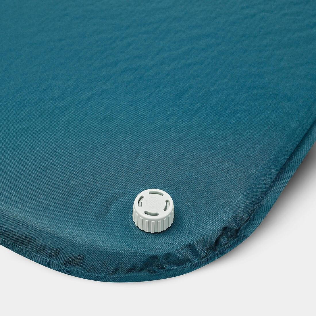 QUECHUA - Self-Inflating Camping Mattress - Basic  - 1 Person, Dark Petrol Blue