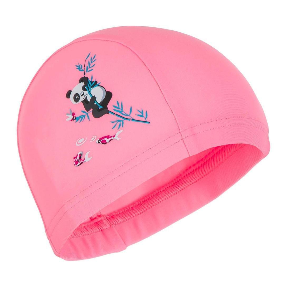 Kids Unisex Printed Mesh Swimming Cap Flamingo, Turquoise Blue, No Color, large image number 3