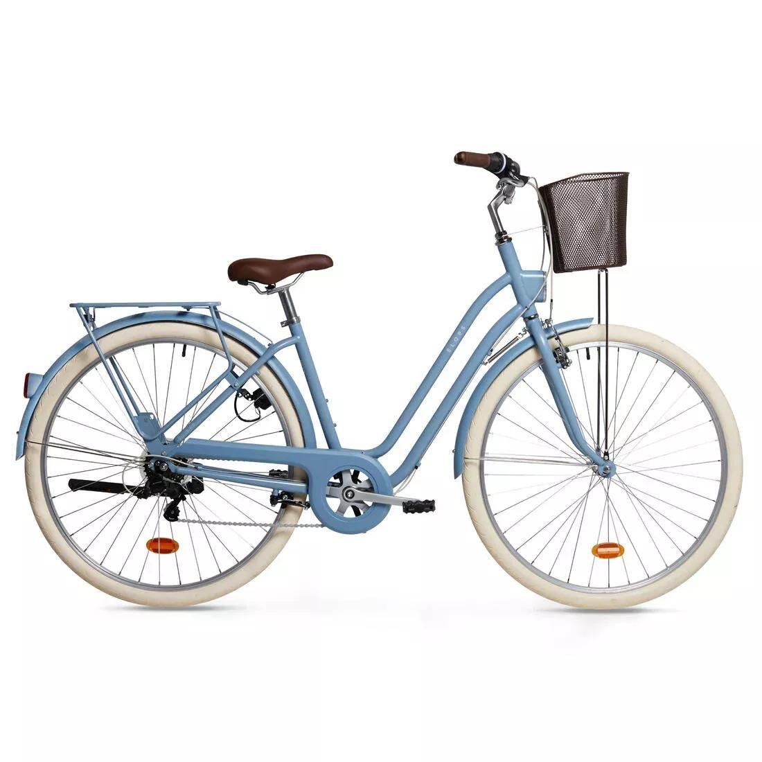 Elops 520 Low Frame City Bike, Faded Denim, , large image number 0