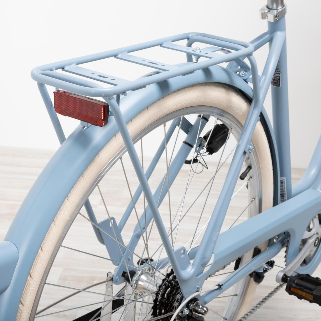 Elops 520 Low Frame City Bike, Faded Denim, No Color, large image number 1