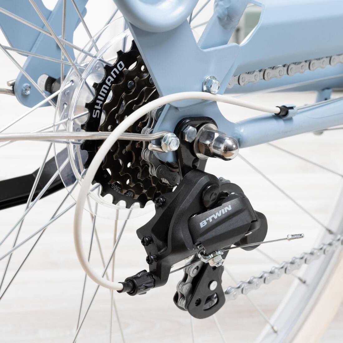 Elops 520 Low Frame City Bike, Faded Denim, No Color, medium