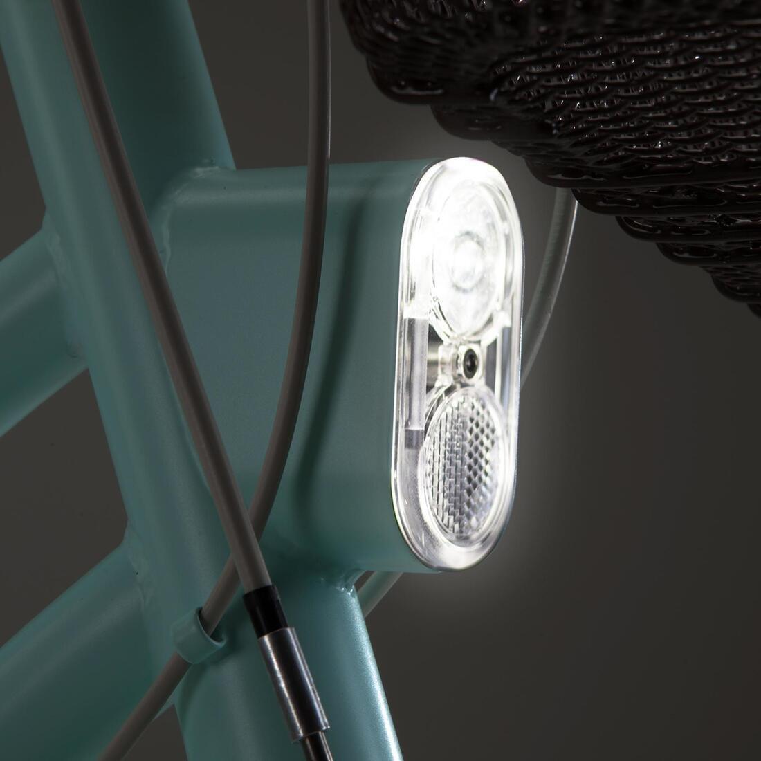 Elops 520 Low Frame City Bike, Faded Denim, No Color, large image number 7