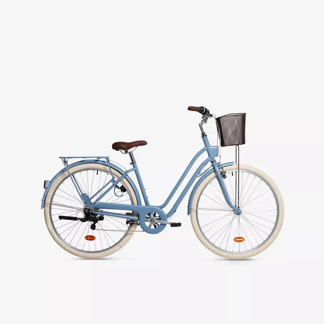 Elops 520 Low Frame City Bike, Faded Denim, No Color, medium