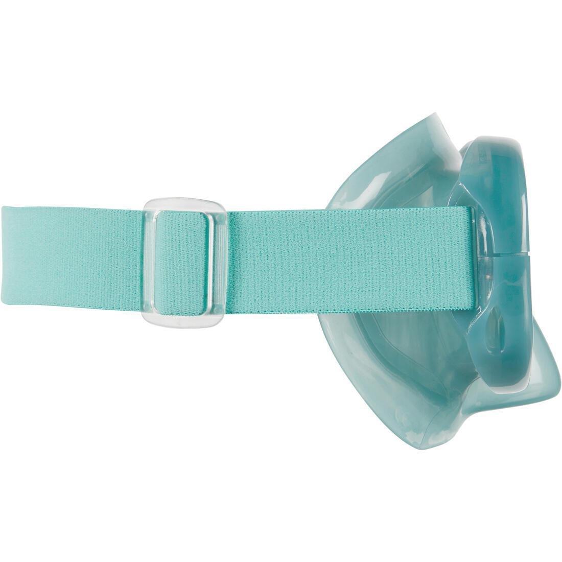 FLUO FLAME ORANGE Adult Snorkelling Diving Kit Mask and Snorkel 100, No Color, large image number 10