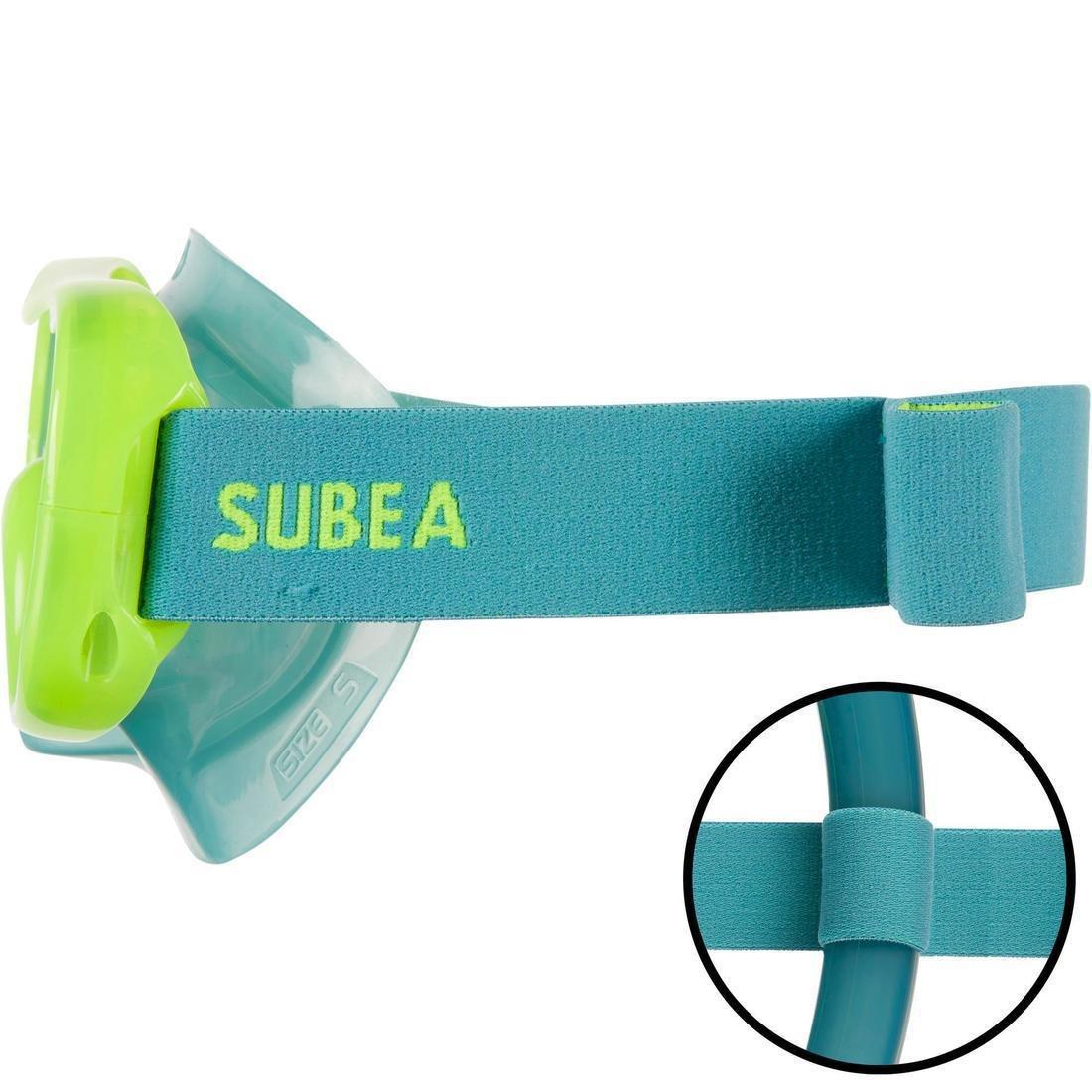 Kids' Diving snorkelling kit Mask and Snorkel SNK 520, Blue, No Color, large image number 3