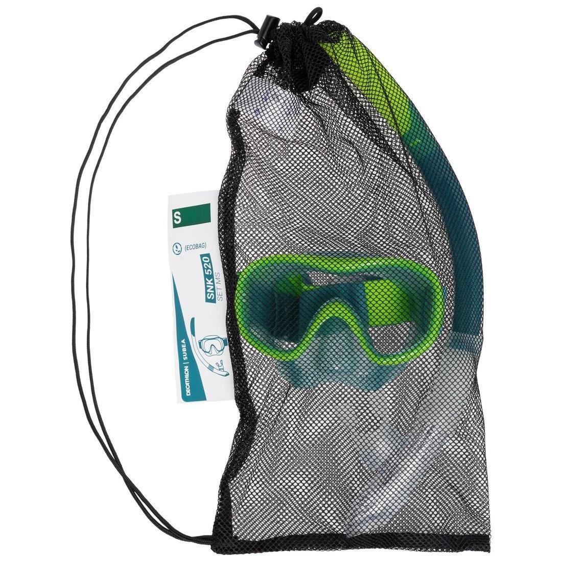 Kids' Diving snorkelling kit Mask and Snorkel SNK 520, Blue, No Color, large image number 9