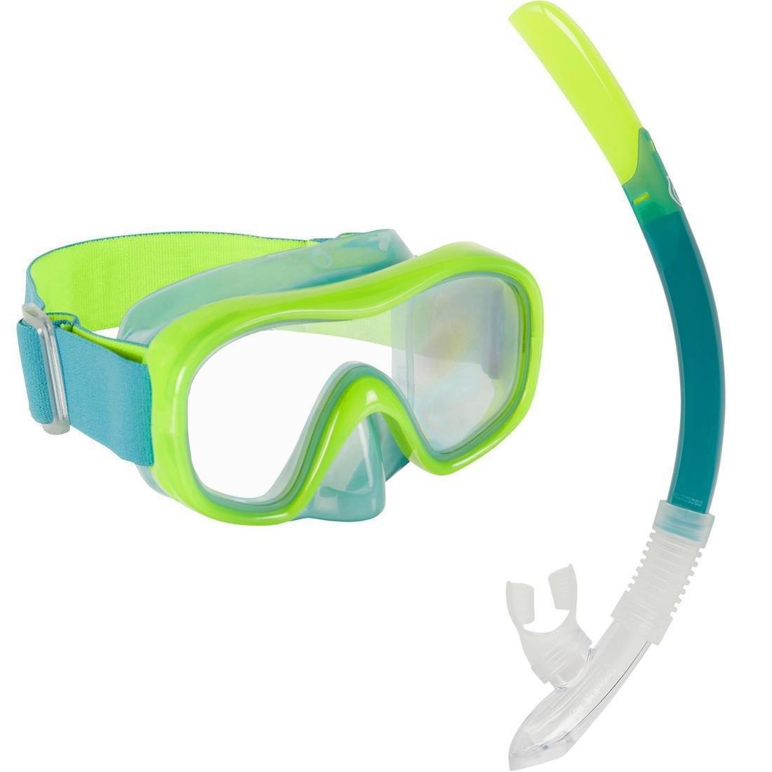 Kids' Diving snorkelling kit Mask and Snorkel SNK 520, Blue, No Color, large image number 10