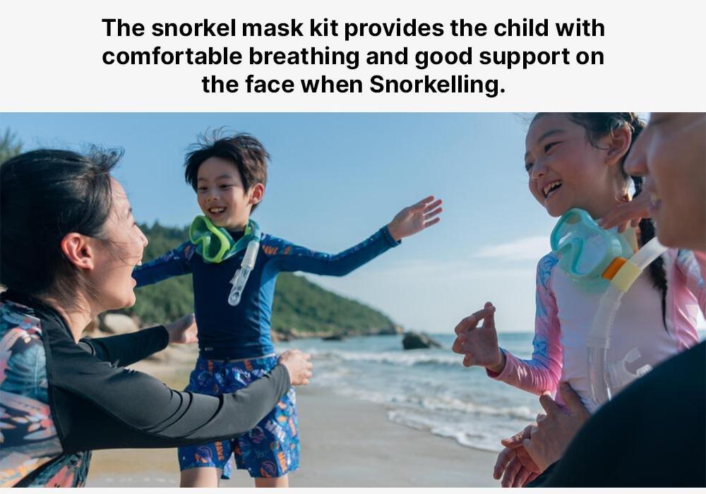 Kids' Diving snorkelling kit Mask and Snorkel SNK 520, Blue, No Color, large image number 19