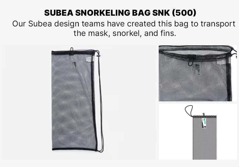 Snorkelling Bag Snk 500, Recycled Mesh, No Color, large image number 5