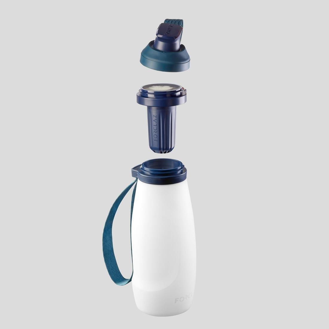 FORCLAZ - Soft And Compressible Filter Bottle - 1 Litre - Mt500, Grey