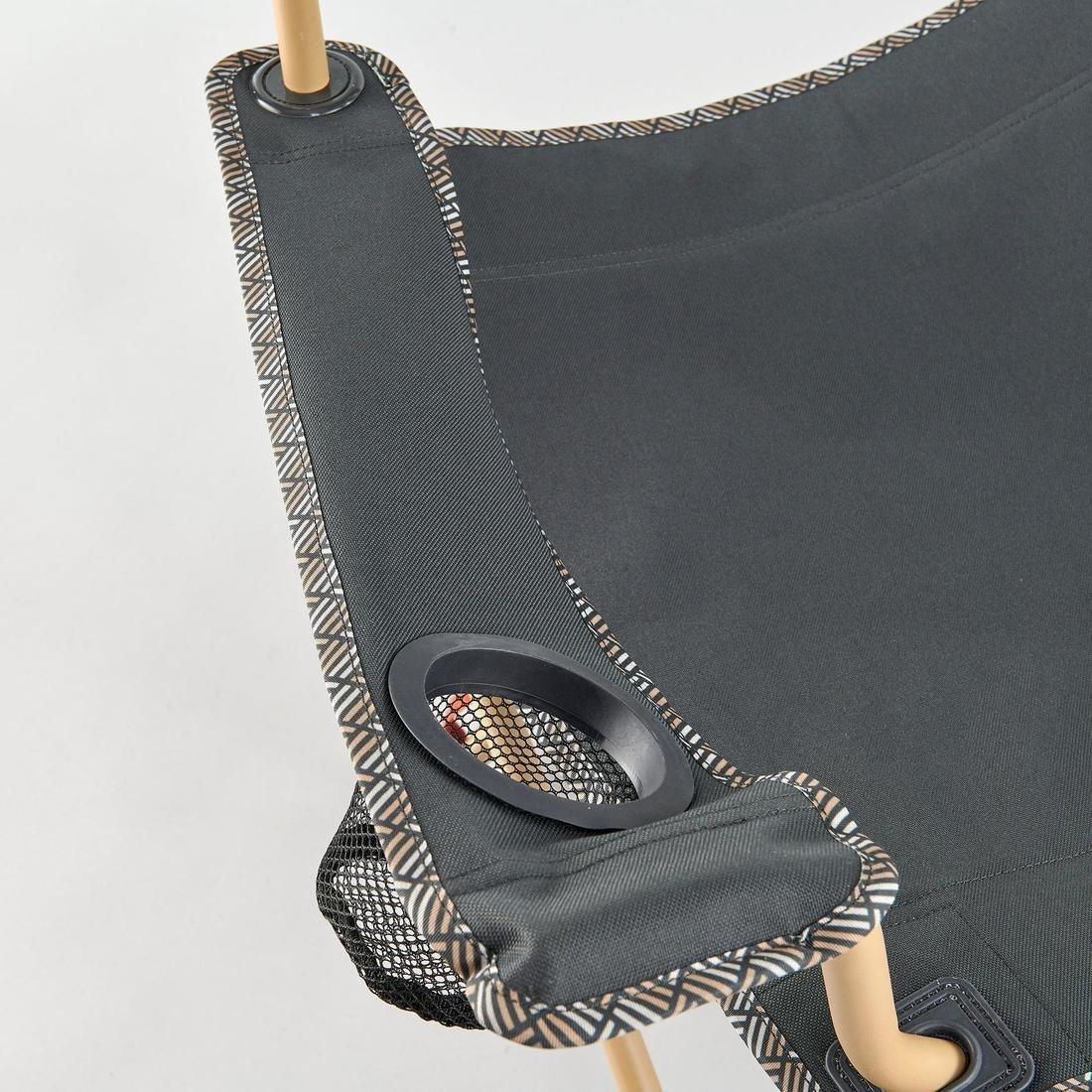 Folding Camping Chair, Grey, No Color, large image number 5