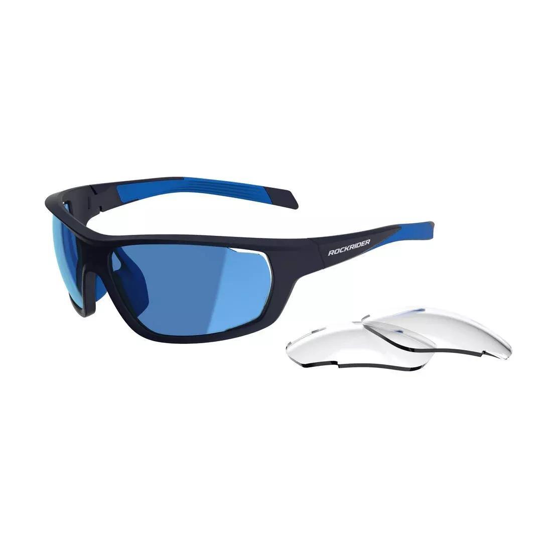 Cat 0-3 Interchangeable Cross-CountryVega Bike Glasses Pack, Navy Blue, No Color, large image number 1