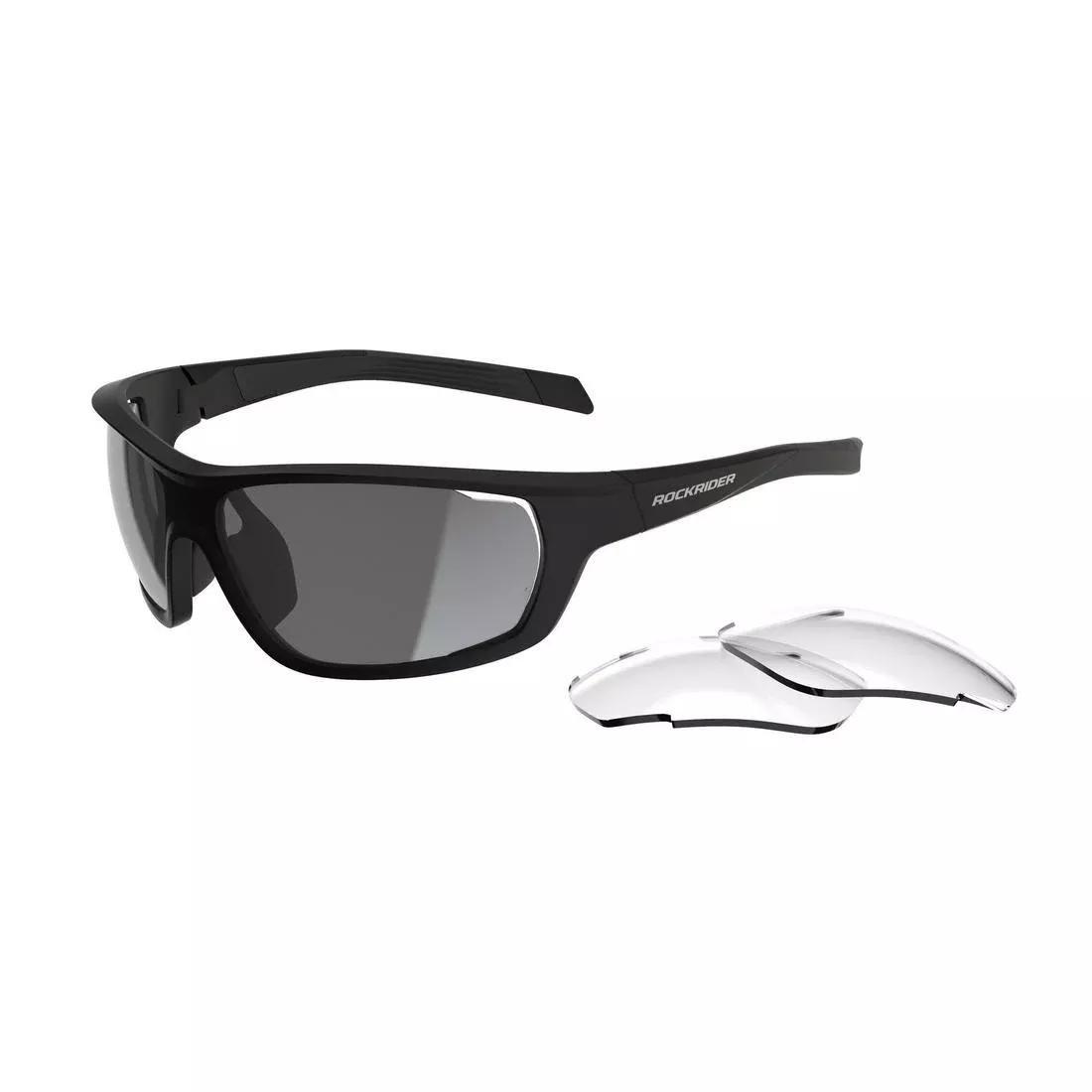 Interchangeable Cross-Country Mountain Bike Glasses Pack, Black, No Color, medium