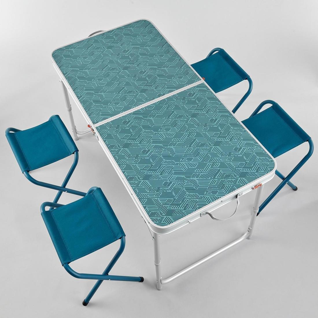 Folding table store with seats