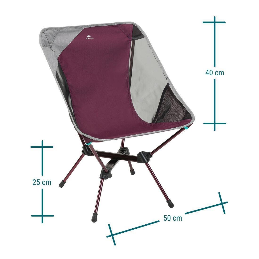 Folding Camping Chair MH500, Damson, No Color, large image number 11