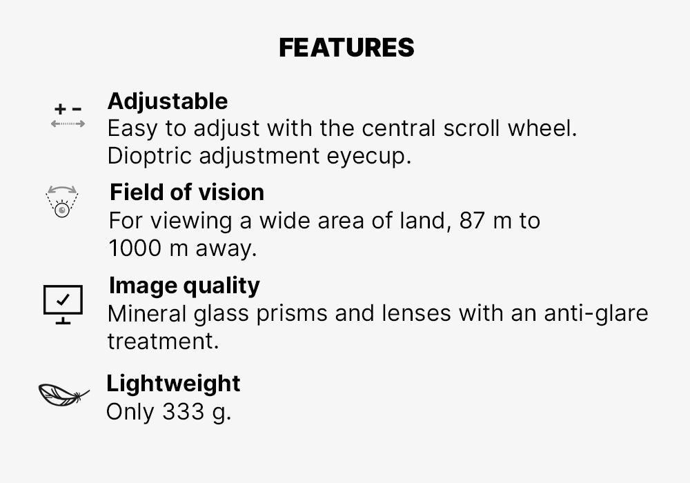 Mh B 560 Adjustable Adult Hiking X12 Magnification Binoculars, No Color, large image number 15