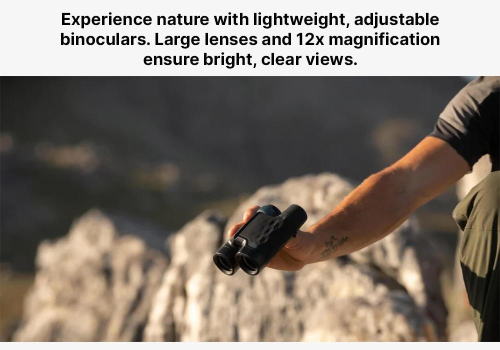 Mh B 560 Adjustable Adult Hiking X12 Magnification Binoculars, No Color, large image number 19