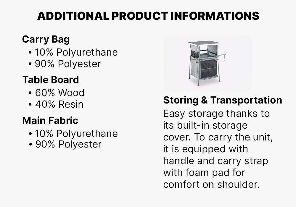 Folding Camping Storage Unit, No Color, large image number 13
