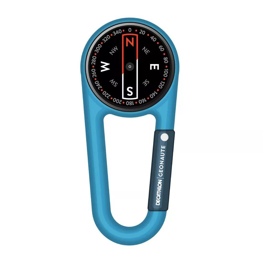 Compact 50 Snap-Hook Orienteering Compass, Blue Azure, No Color, large image number 0