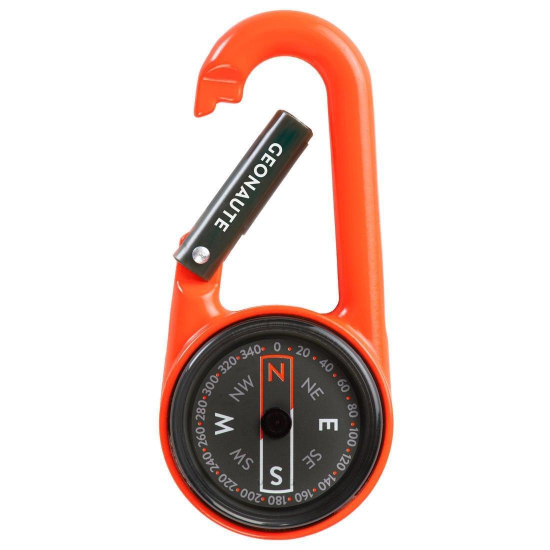 Compact 50 Snap-Hook Orienteering Compass, Blood Orange, No Color, large image number 2