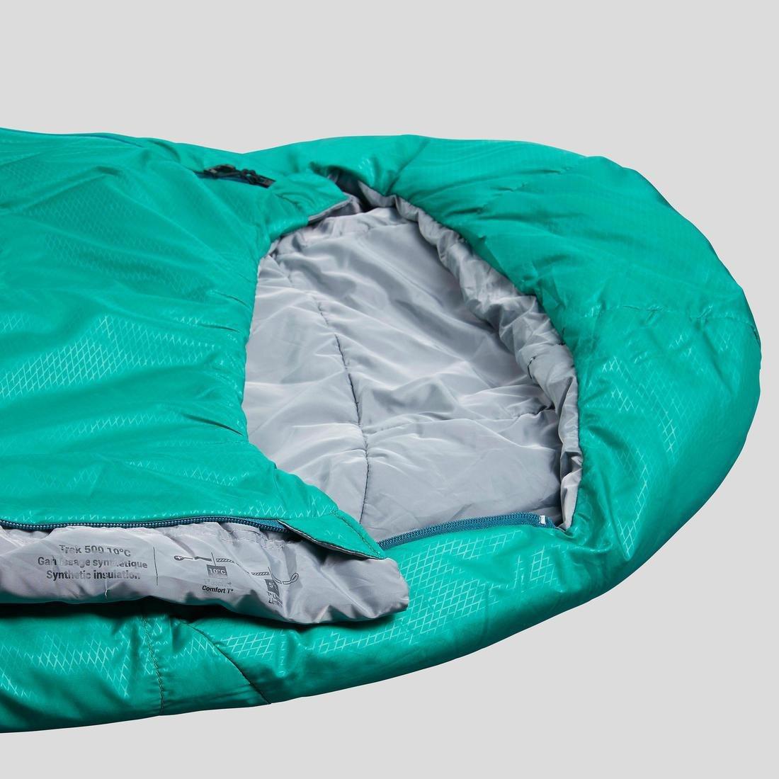 Trekking Sleeping Bag Mt500, Green, , large image number 5