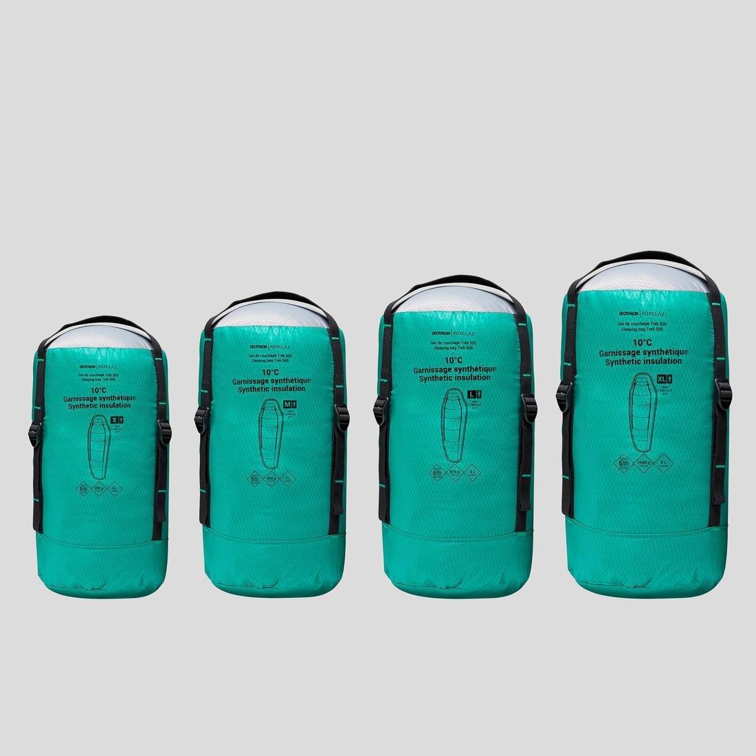 Trekking Sleeping Bag Mt500, Green, , large image number 8