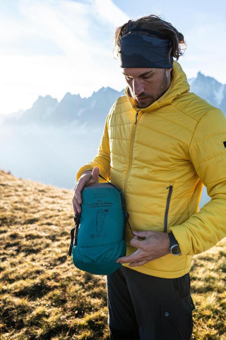 Trekking Sleeping Bag Mt500, Green, , large image number 14