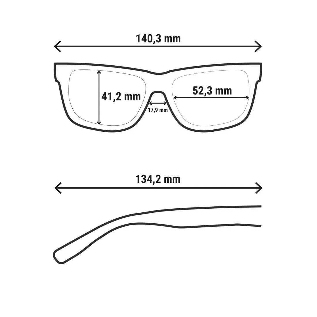 QUECHUA - Unisex Category Hiking Sunglasses Mh140, Orange