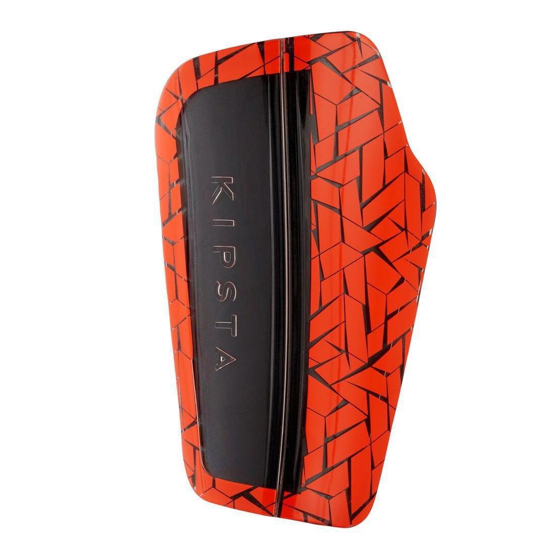 Adult Football Shin Pads 540 Traxium, Red, No Color, large image number 0
