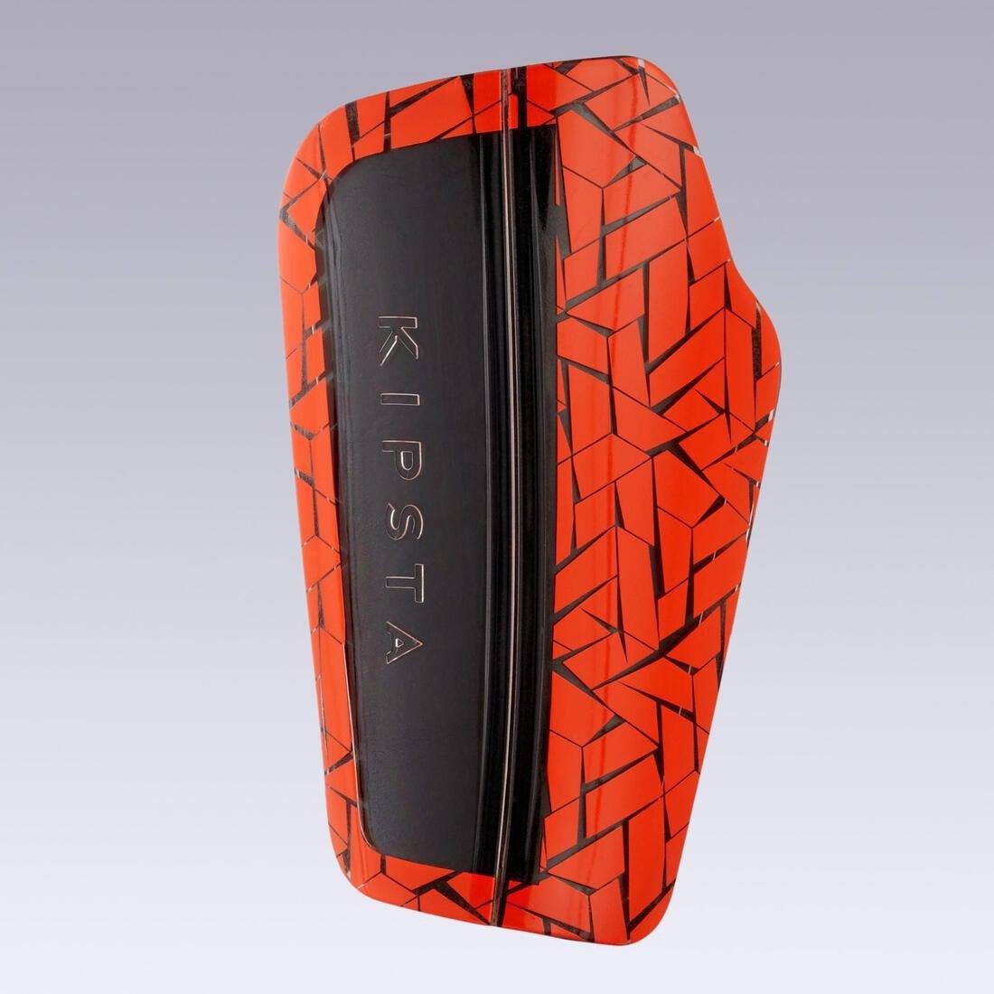 Adult Football Shin Pads 540 Traxium, Red, No Color, large image number 4