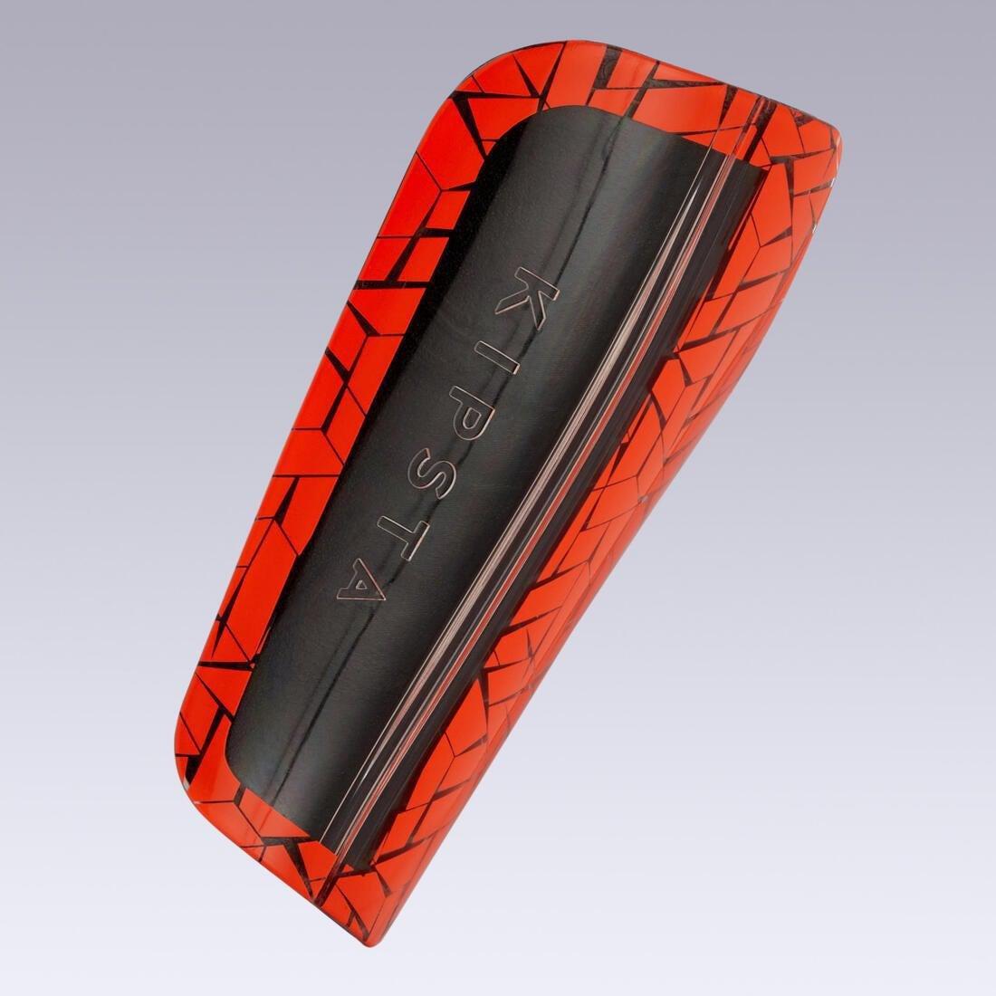 Adult Football Shin Pads 540 Traxium, Red, No Color, large image number 5