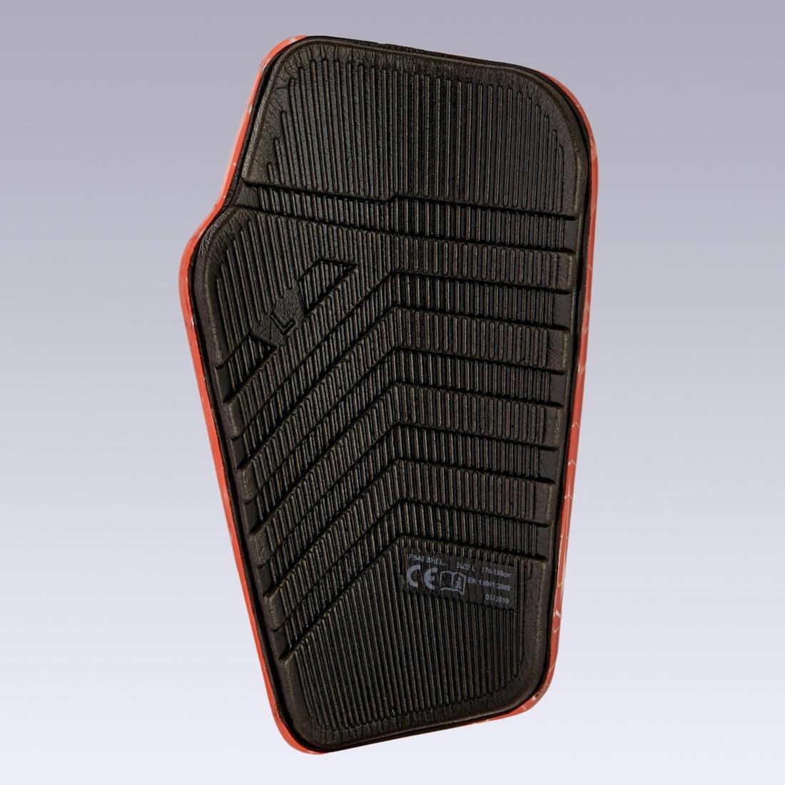 Adult Football Shin Pads 540 Traxium, Red, No Color, large image number 10