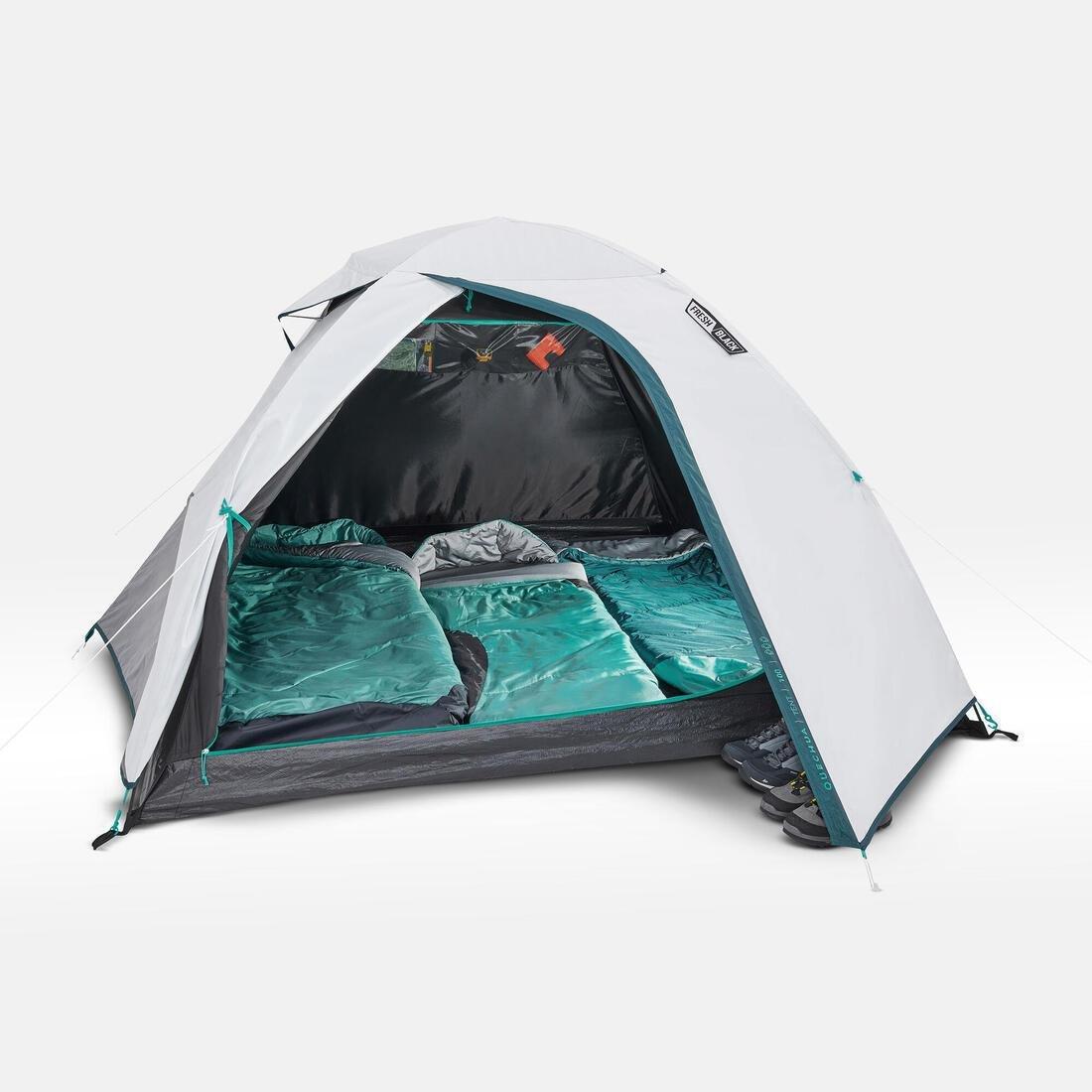 Camping Tent - Mh100 3 Person, Iced Coffee, No Color, medium