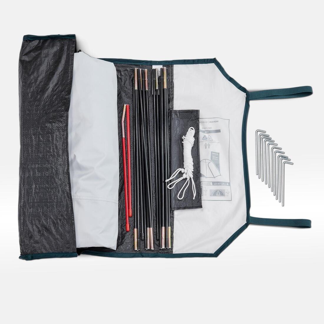 Camping Tent -MH100 - 2 Person, Grey, No Color, medium