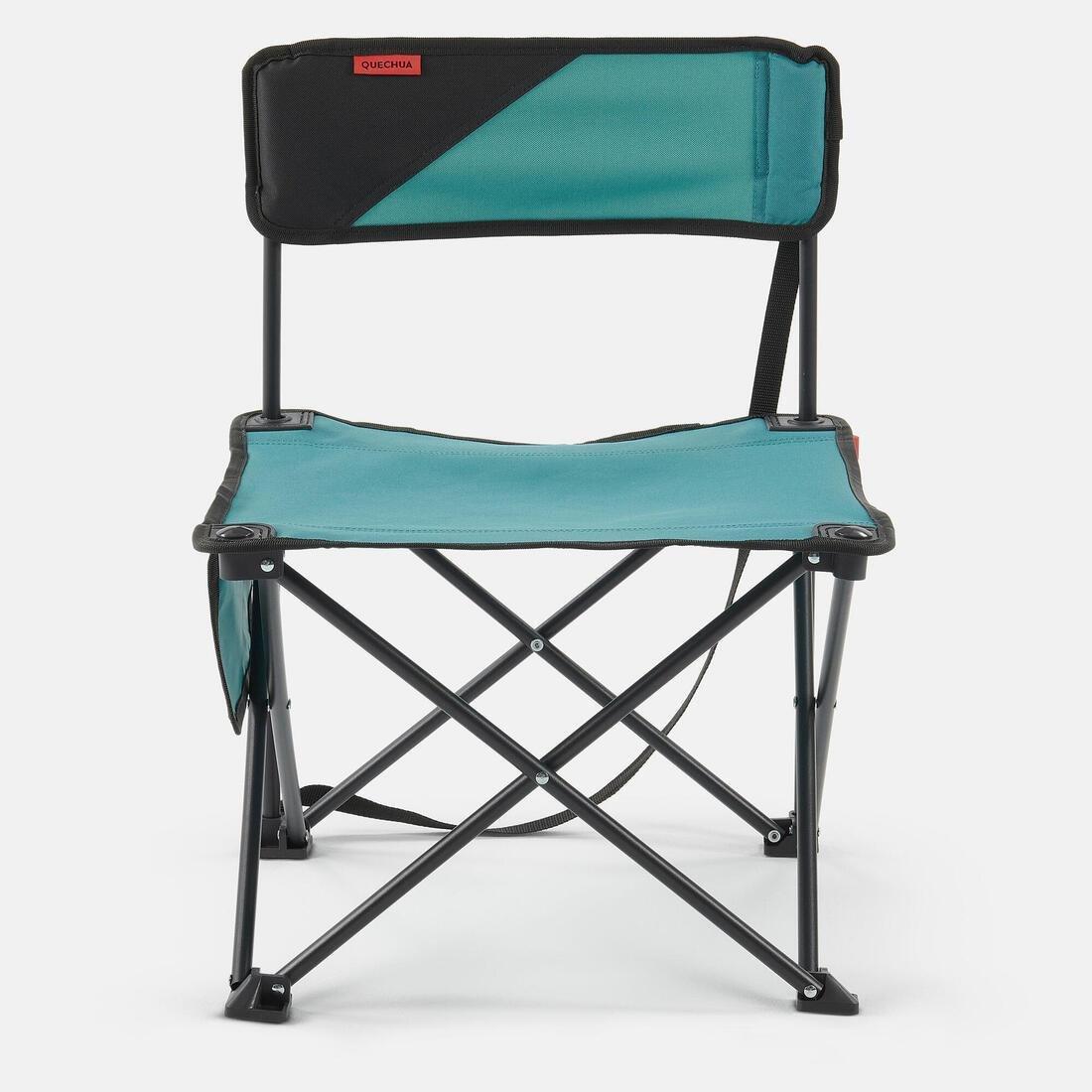 QUECHUA - Low Folding Camping Chair Mh100, Blue