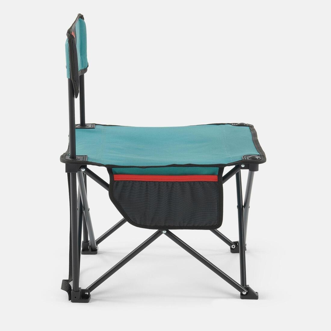 QUECHUA - Low Folding Camping Chair Mh100, Blue