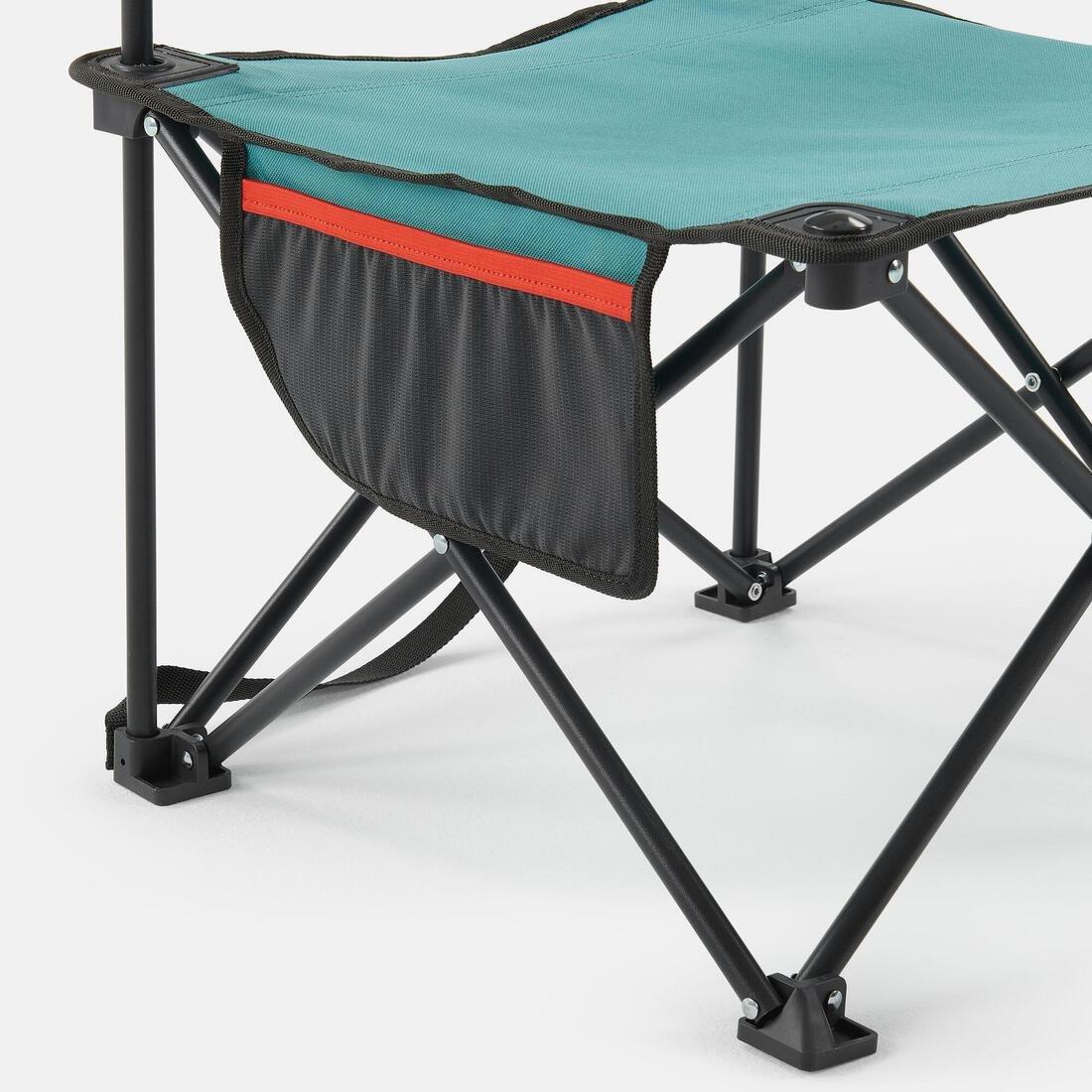 QUECHUA - Low Folding Camping Chair Mh100, Blue