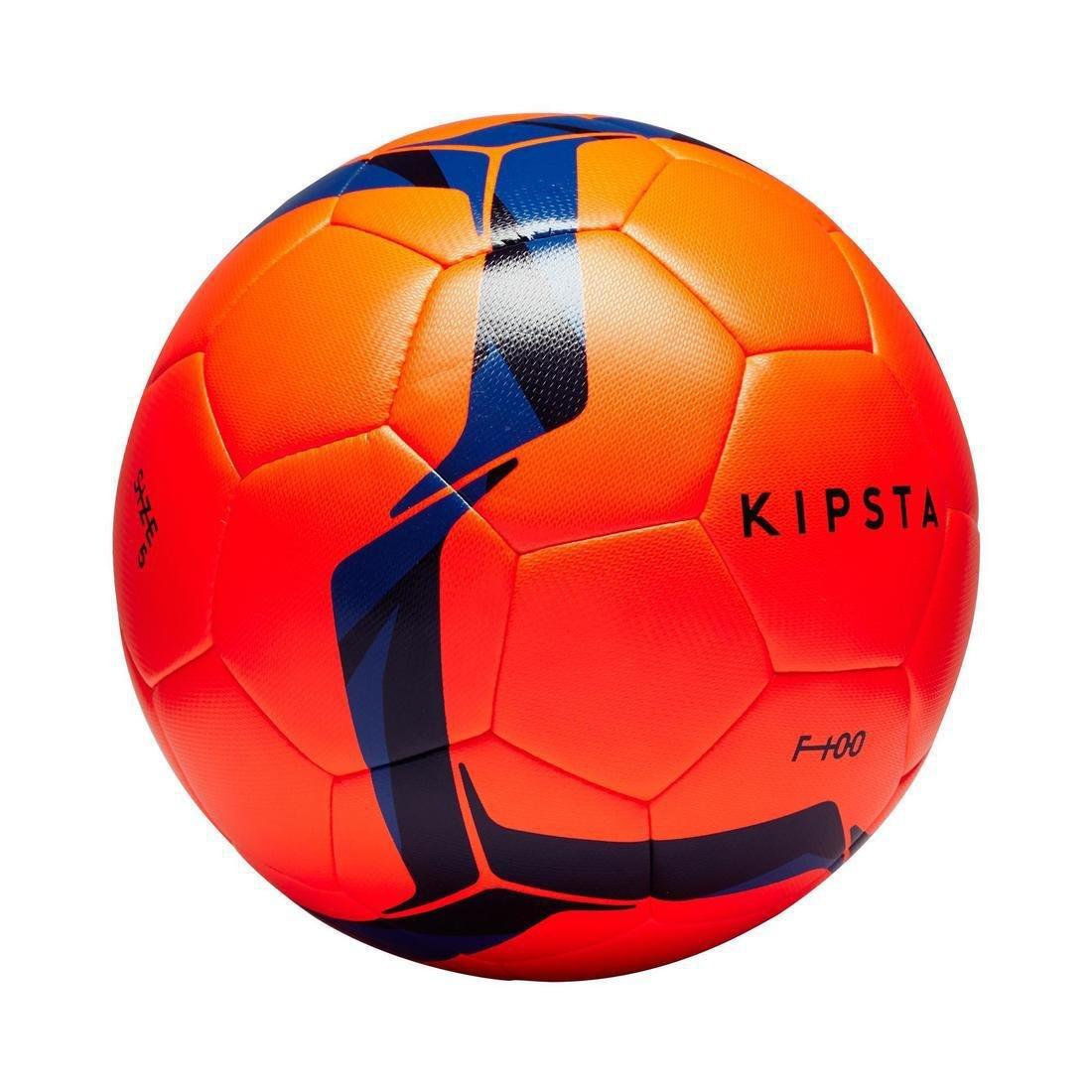 F100 Hybrid Football Ball, Fluo Blood Orange, , large image number 2