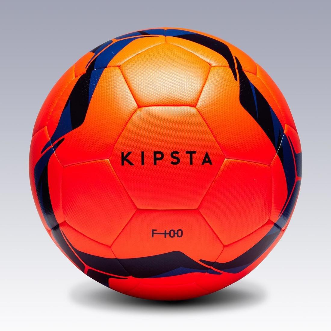 F100 Hybrid Football Ball, Fluo Blood Orange, No Color, large image number 3