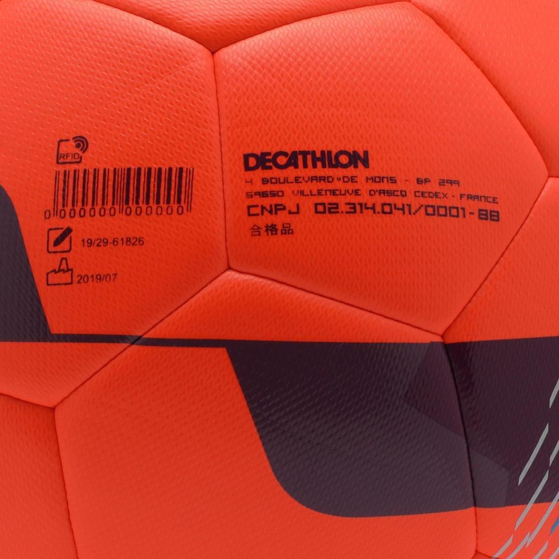 F100 Hybrid Football Ball, Fluo Blood Orange, , large image number 5
