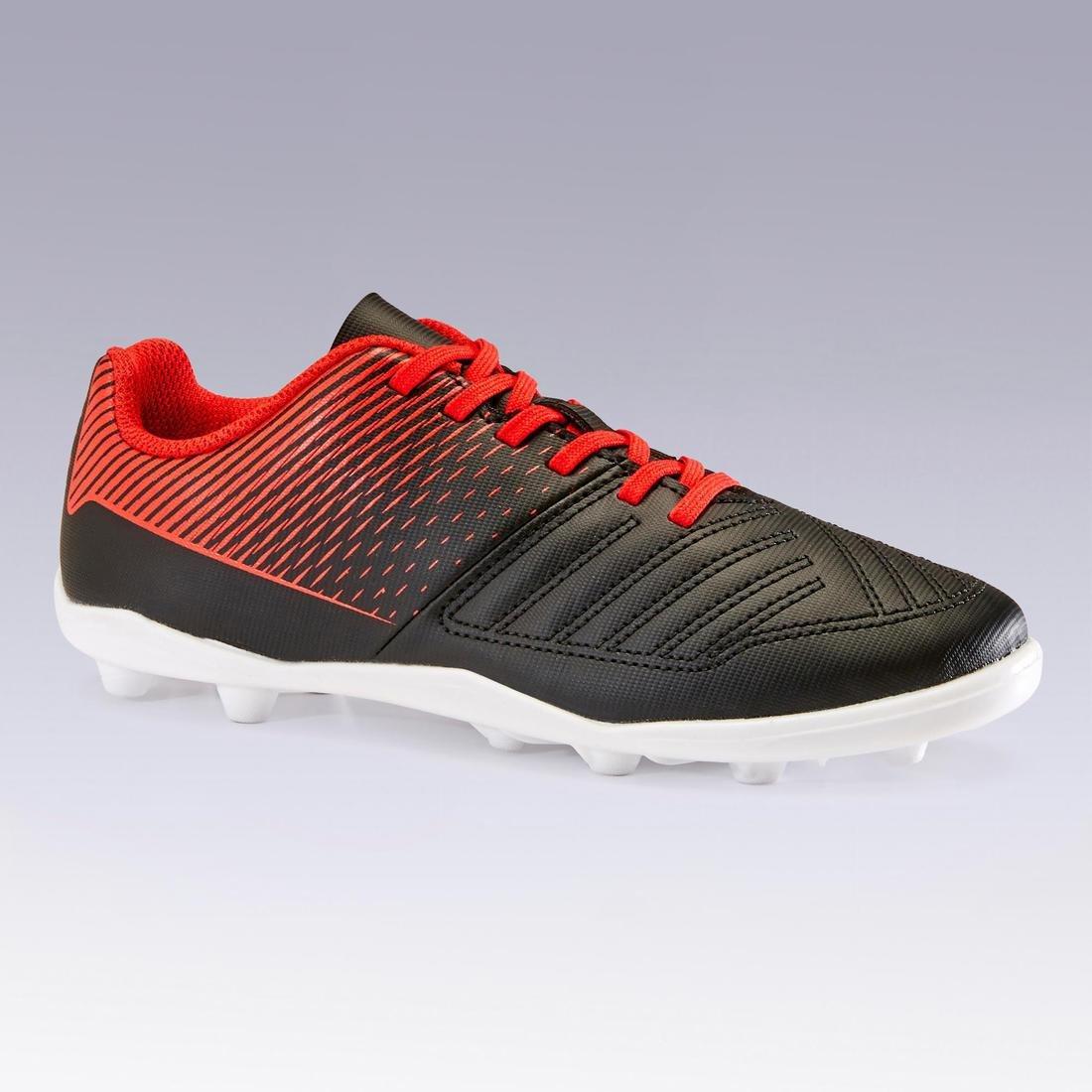 Hard Ground Football Boots Agility 100FG, Black/Red, No Color, large image number 1