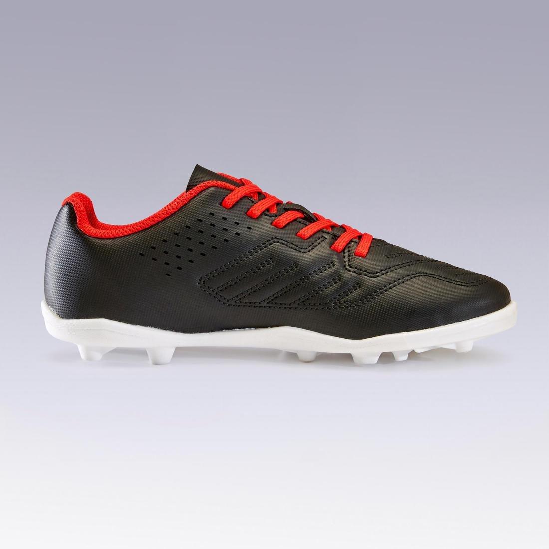Hard Ground Football Boots Agility 100FG, Black/Red, No Color, large image number 2