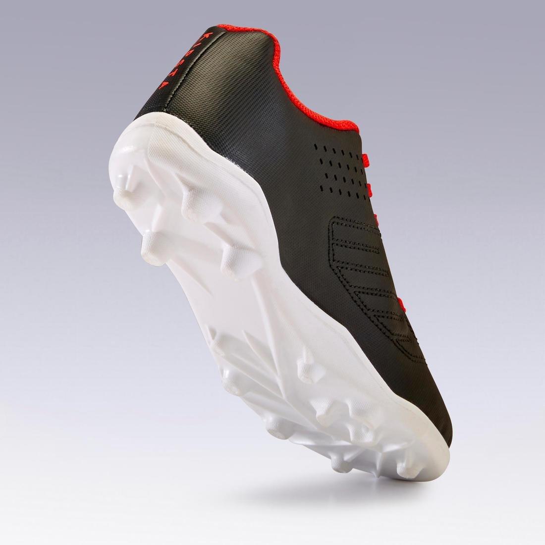 Hard Ground Football Boots Agility 100FG, Black/Red, No Color, large image number 6
