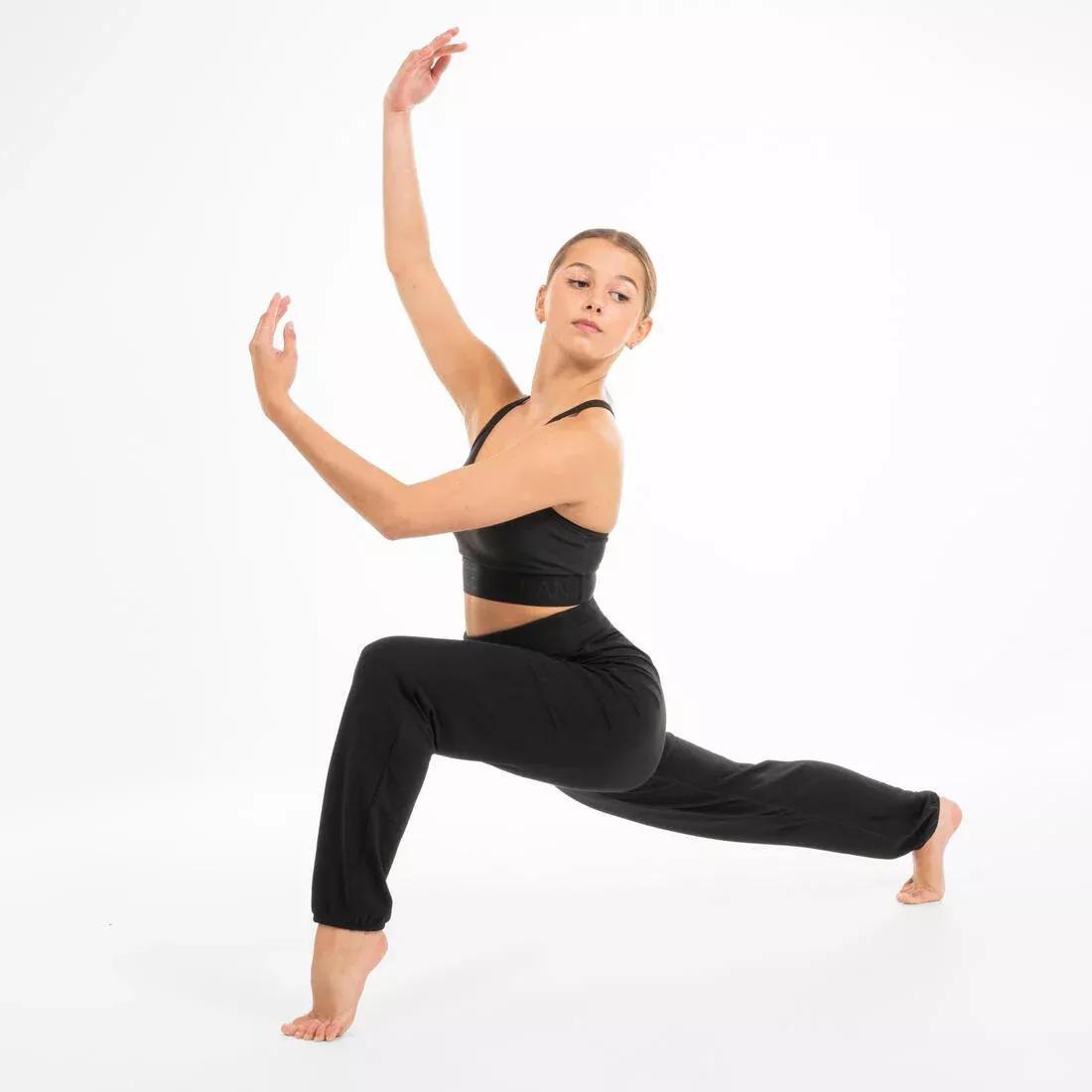 Women Loose Modern Dance Bottoms, Black, 5401_000, large image number 3