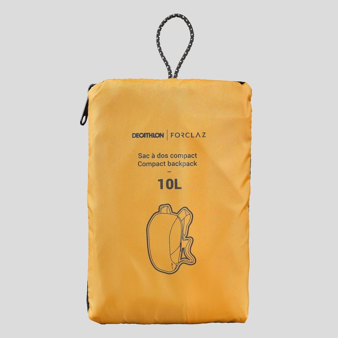 Compact Travel Trekking Backpack Travel, Yellow Ochre, No Color, large image number 7