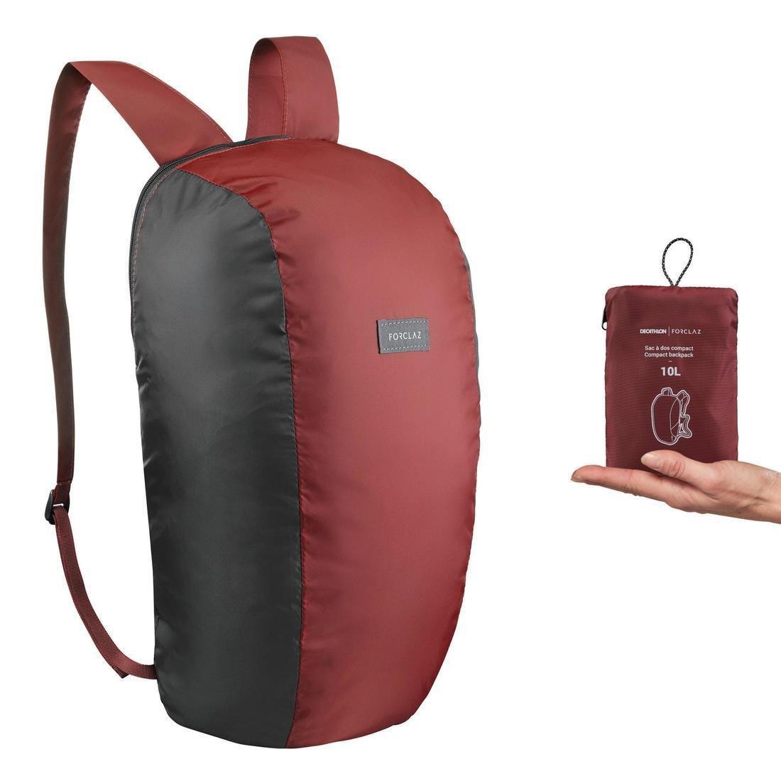 Compact Travel Trekking Backpack Travel, Yellow Ochre, No Color, large image number 10