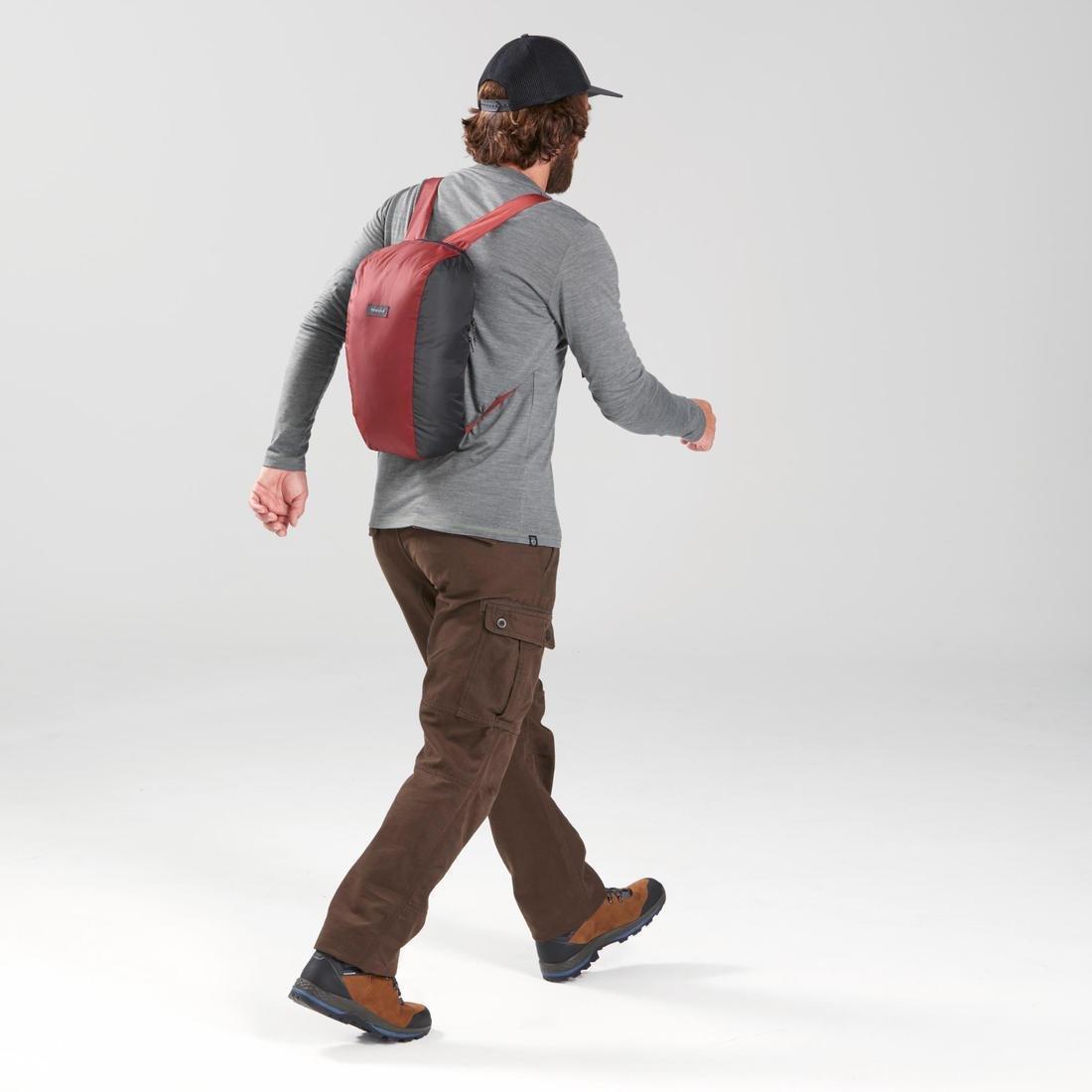 Compact Travel Trekking Backpack Travel, Yellow Ochre, No Color, large image number 14